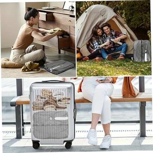 Bolsas de vacío para ropa de 17L con cremallera gris impermeable 7
