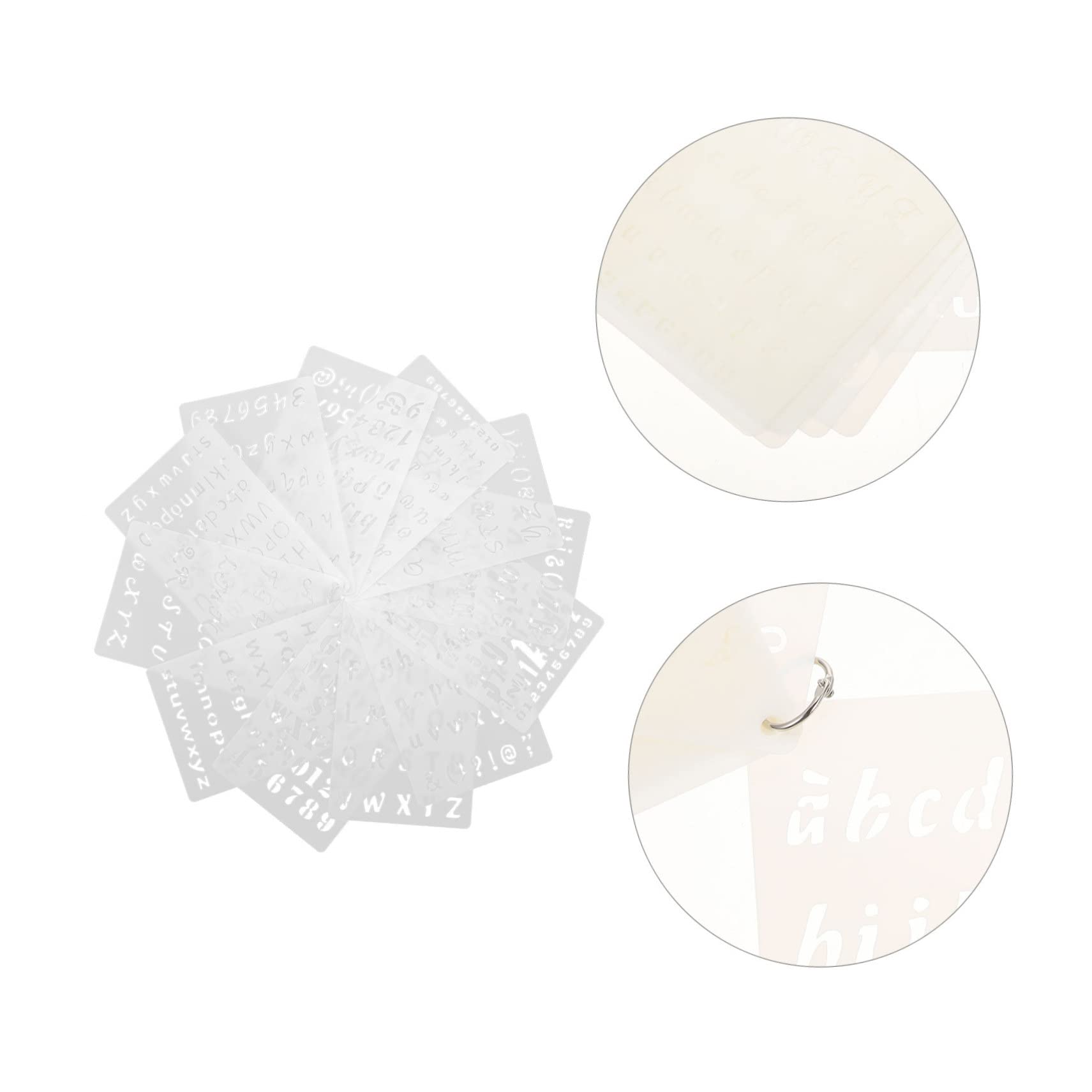 SHINEOFI 36pezzi Stencil Riutilizzabili Per Lettere e Numeri Modelli Di Pittura Hollow-out Per Progetti e Decorazioni Artistiche