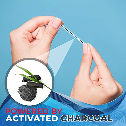 Image of Expandable Floss Treated with Activated Charcoal with Xylitol and Natural Plant Based Wax |Fresh Mint Flavor | 50 Meter (6 Count)