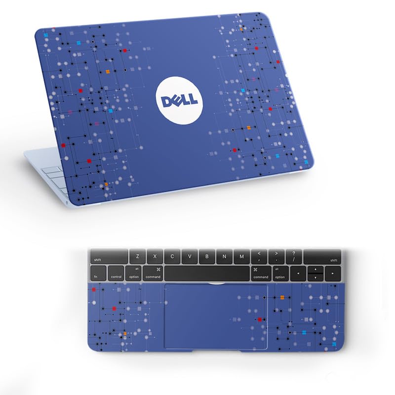 Image of Galaxsia DL245 Top+Wrist Pad Vinyl Laptop Skin /Sticker /Cover for 14 Inches Laptops Laminated-Removable-HD Quality Compatible for Dell (13.8x9.6 Inches)
