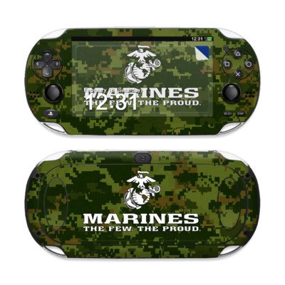 USMC Camo Design Protective Decal Skin Sticker (High Gloss Coating) for Sony Playstation PS Vita Handheld