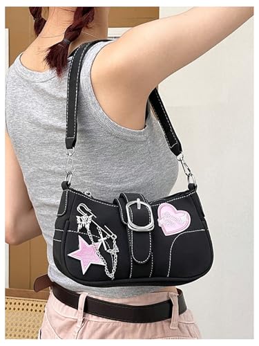 Image of Verdusa Women's Y2k Purse Star Embroidery Cute Shoulder Bag Y2k Accessories