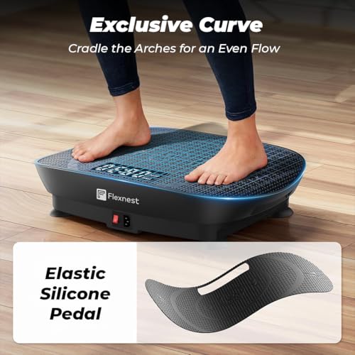Image of Flexnest 3D Vibration Plate Exercise Machine for Weight Loss & Toning, Whole Body Vibration Platform Massager with Remote, 10 Modes, 150kg Max Load, Home Gym Fitness Machine for Calorie Burn (Black)