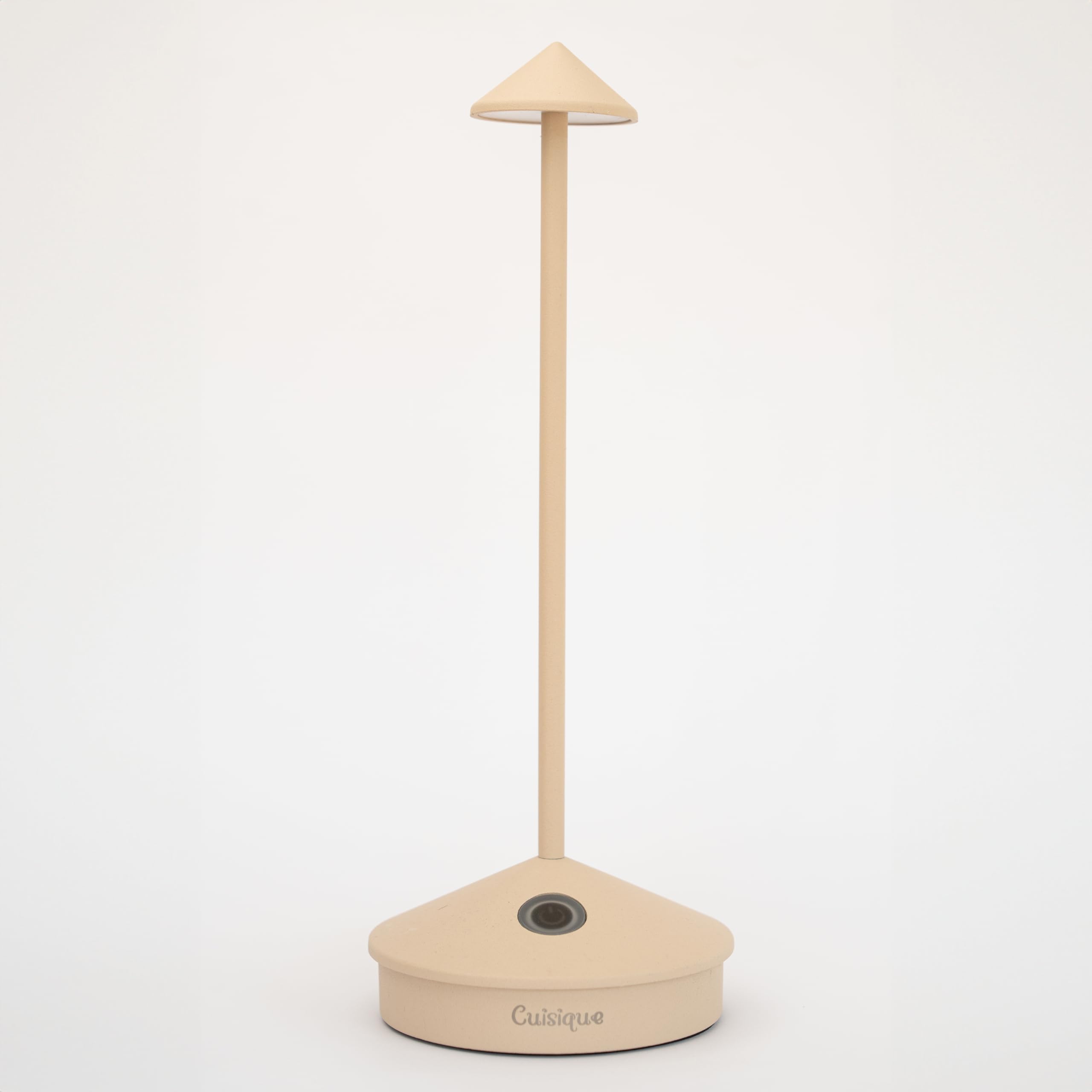 CuisiqueCordless Table lamp-Sand Colour- New Improved Battery Life-Touch Dimmable Memory Feature-Waterproof iP65-high Calibre Aluminum with Powder Coated Finish. USA Charging Plug -Type C Cable.