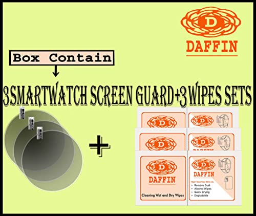 Image of DAFFIN Premium Flexible 9H Screen Guard for Fire-Bolt Almighty Smartwatch (Transparent, Pack of 3) (DFN-Scrngrd6303)