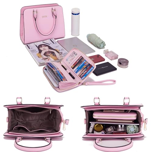 Image of Qiyuer Satchel Purses For Women Handbag And Wallet Set Tote Bag | Premium Vegan Leather,Matching Wallet,RFID Blocking,Work,Casual