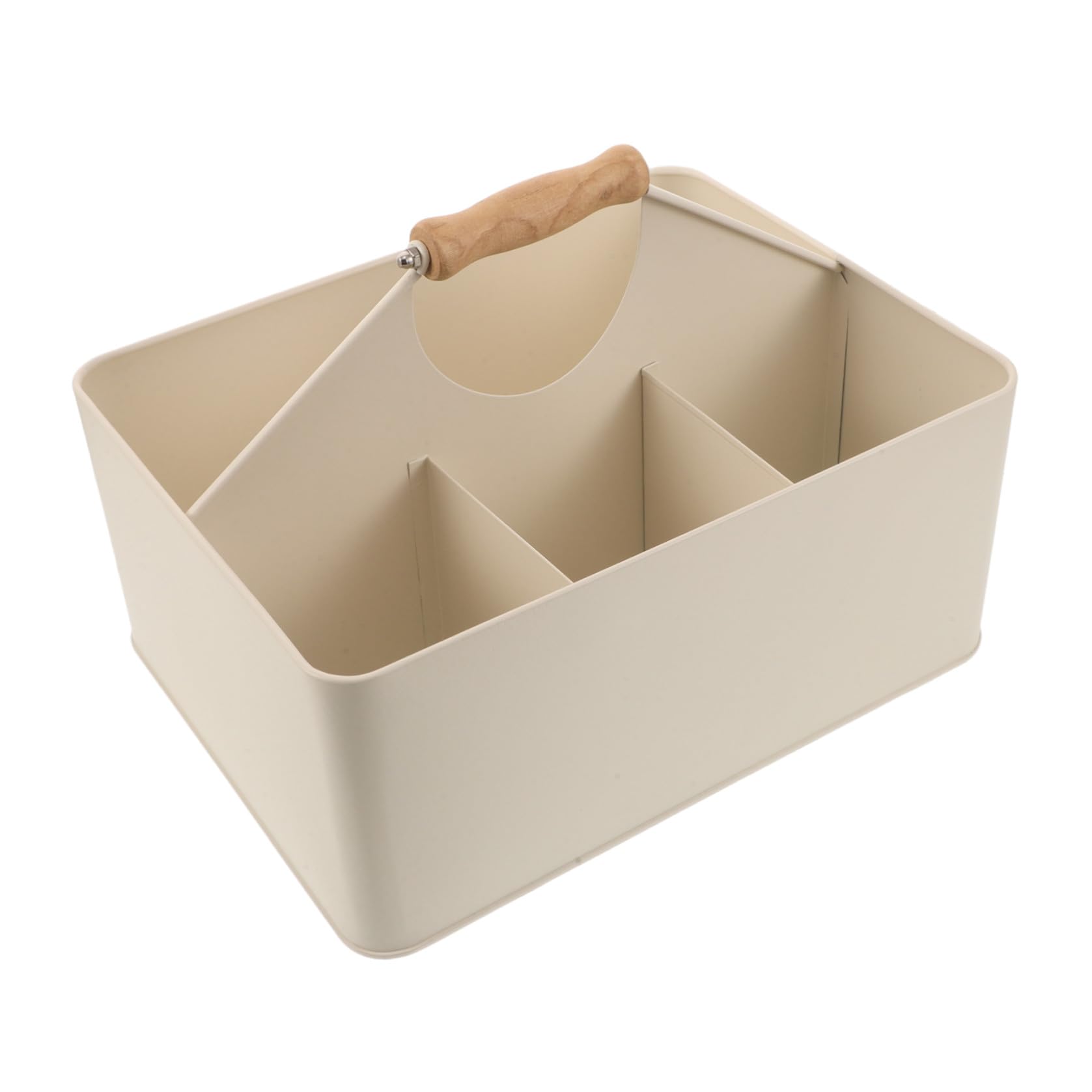 TOYANDONA Boîte de Rangement Dimensions 29,5x22,6x20 Cm en Fer pour Semences de Jardin avec 4 Compartiments, Poignée et Surface Lisse, Jardinage en Extérieur Comptoir