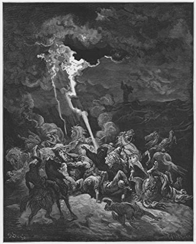 Toile Gustave Doré Élie et les messagers d'Achazia 60x90cm