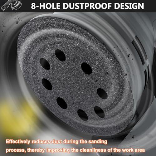 Image of 100PCS 5 Inch Sanding Discs 1200 Grit, Wet Dry Hook and Loop Sandpaper | 8 Hole Silicon Carbide Round Sand Paper, Water and Oil Resistant, Orbital Sander for Wood Metal Automotive Polishing