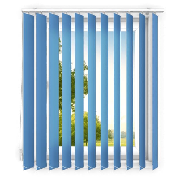 time4blinds - Store à lamelles - Store Vertical - lamelles pour Les Bureaux et pour la Maison et l'appartement - 120x245 cm - Bleu Azur