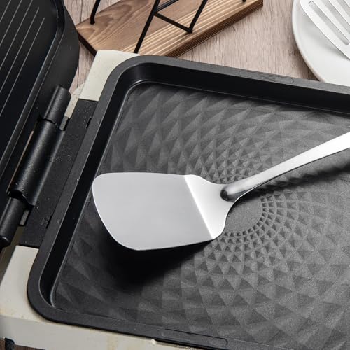 IMEEA Turner Spatula Stainless Steel Solid Turner for Cooking Metal Spatula for Kitchen Use, 13.5-Inch