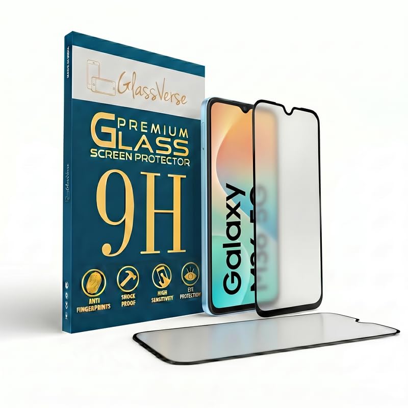 Image of GlassVerse D+ Matte Tempered Glass With 18H Hardness For Samsung Galaxy M36 (PACK OF 1) with Free Installation Kit. Full screen Coverage - 6.7 inch