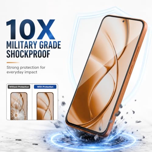 Image of FIRST MART Tempered Glass Screen Protector for Poco M8 Power - Full-Glue Screen Guard, 3D Edge to Edge, HD Clear, Bubble-Free, Case-Friendly, Black, Pack of 2