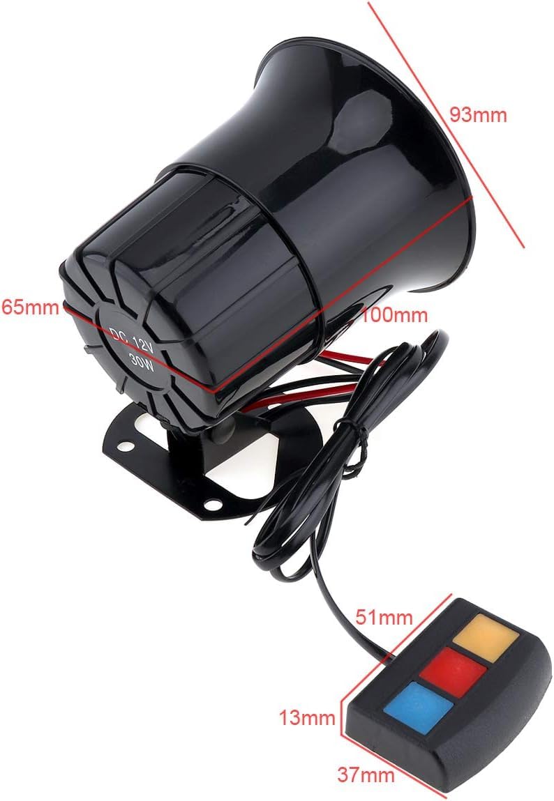 Amazon.co.jp: DriSentri カーアラームサイレン 12V 30W カーバイク