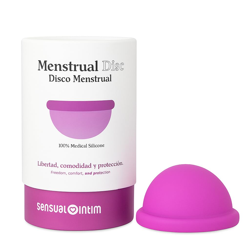 Krążek menstruacyjny wielokrotnego użytku, 100% silikon medyczny, przyjemny w rozmiarach S i L, ochrona 12 godzin, nadaje się do silnego przepływu krwi, nie uciska, przyjazny dla środowiska