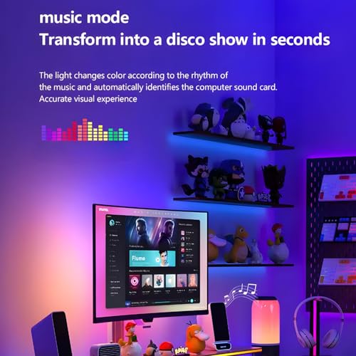 Image of Mitsuko Phantom G1 Screen Sync RGB Monitor Backlight for Upto 32 Inch Flat /Curved Monitors - Windows /Mac Software Only (Not for TVs), Music Mode Gaming LED Strip