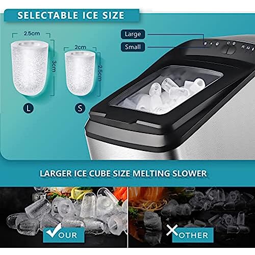 Fabricadora de hielo portátil de encimera 9 cubos 2.8L miniatura 3