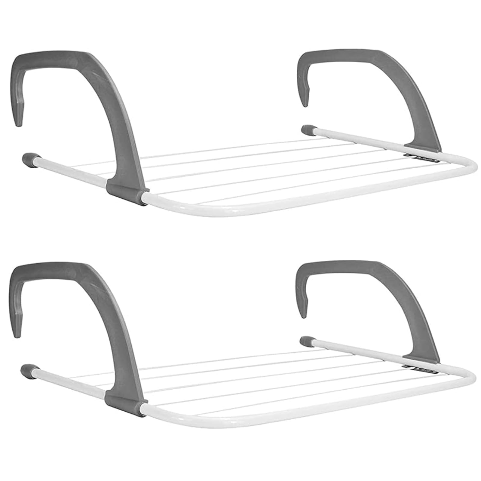5 Bar Radiator Airer 2 Piece White Folding Compact Indoor Clothes Drying Rack Energy Efficient Space Saving Laundry Hanger from B&Q