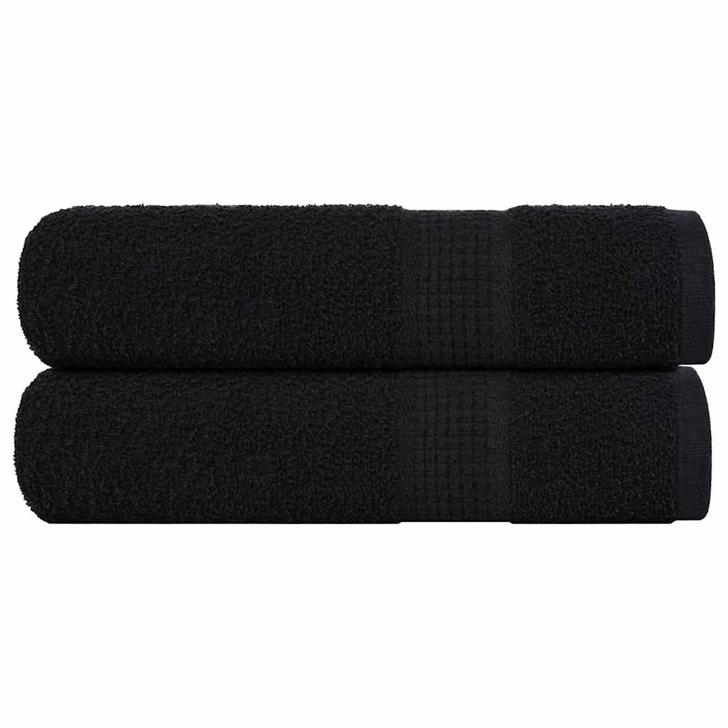 FROGN - Juego de 2 toallas de baño negras de 100 x 150 cm, 360 g/m², accesorios de baño altamente absorbentes