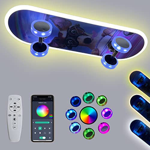 Huilefu Deckenlampe Kinderzimmer Jungen, LED Deckenleuchte für Kinder im...