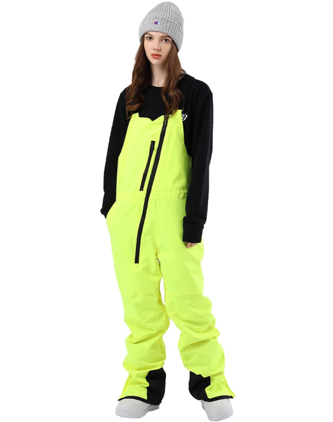 JELEUON Women Men Winter Warm Waterproof and Windproof Ski Bibs Overalls Adjustable Ski Pant with Pocket for Snow Sports