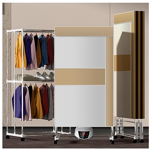 Verwarmde drogers voor het drogen van kleding, sneldrogende afstandsbediening kleding luchter, energiebesparing opvouwbare verwarmde lucht regenachtig weer, geel