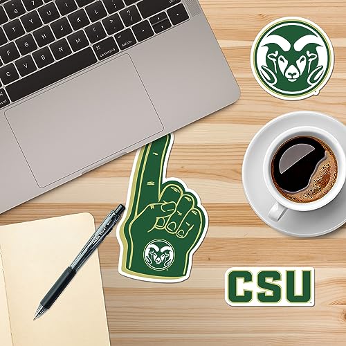Image of Colorado State University 8ct Vinyl Large Deluxe Stickers Variety Pack - Laptop, Water Bottle, Scrapbooking, Tablet, Skateboard, Indoor /Outdoor - Set of 8