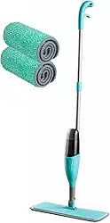 Mop Spray 3 em 1 com Reservatório 400ml Kit Com 2 Refil Microfibra Esfregão Rodo Mágico para Limpeza Completa – Lava, Enxágua e Seca Piso e Azulejo
