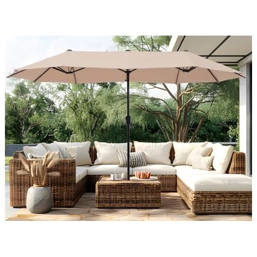 Best place to buy patio umbrella near me PHI VILLA 13ft Large Patio Umbrella