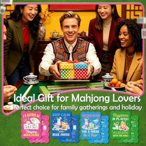 4 Piezas Mezclador Divertido para Mahjong Temático Cóctel miniatura 4
