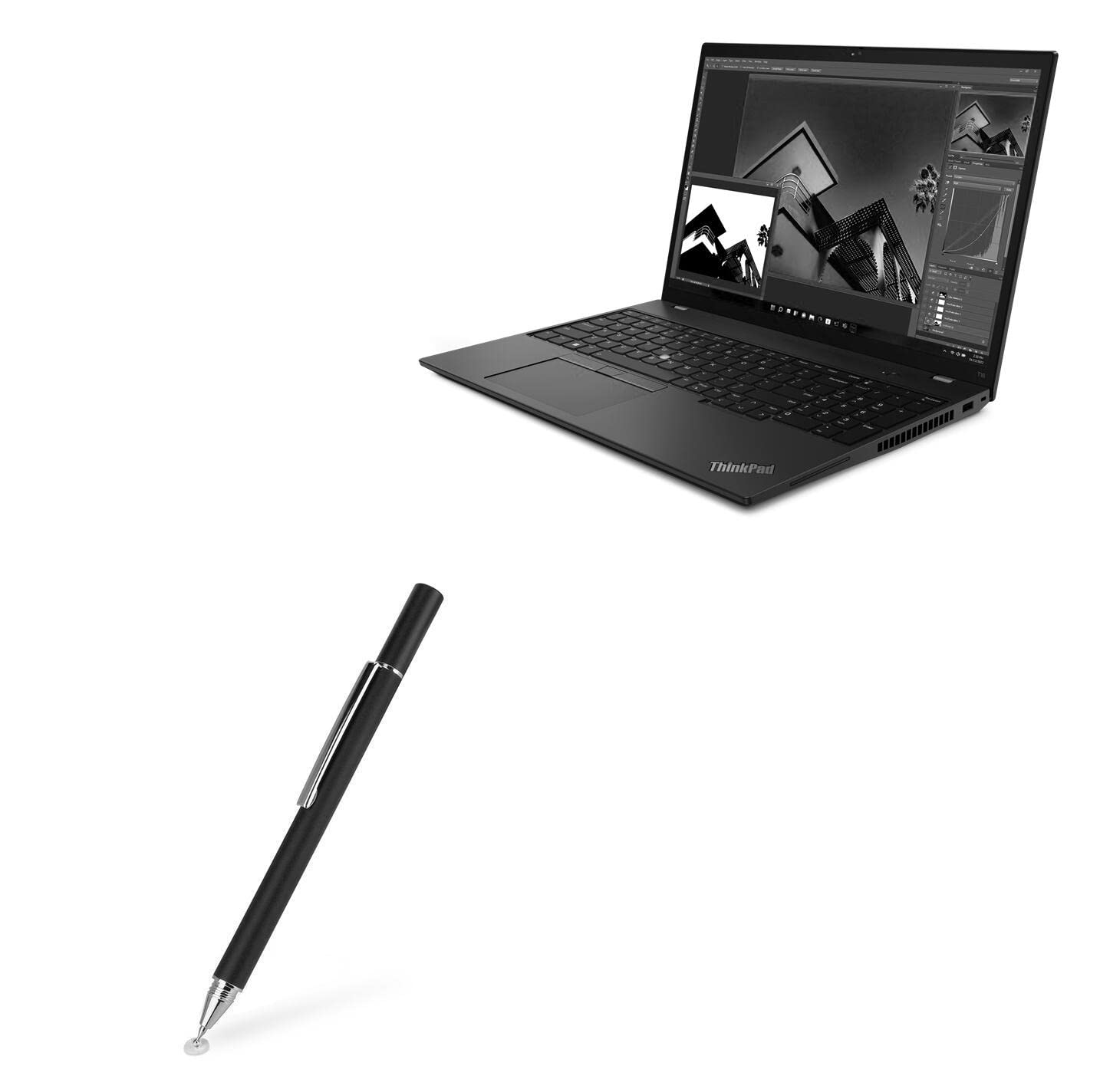 BoxWave Stylus Pen Compatible with Lenovo ThinkPad T16 (21BV) - FineTouch Capacitive Stylus, Super Precise Stylus Pen - Jet Black