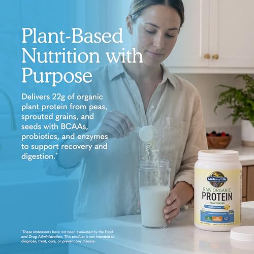 Garden of Life, Protein Powder, Vegan Protein Powder, Bcaa, Probiotics and Digestive Enzymes, Gluten and Lactose Free, Vanilla, 23.3 Ounce - Image 3