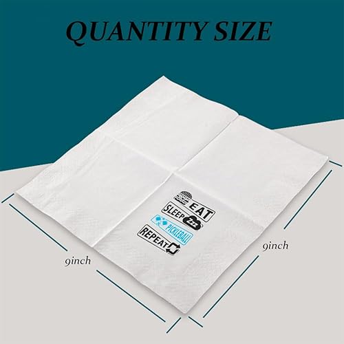 Miniatura 4 de VOWFOO Divertidas servilletas de cóctel con cita de pickleball, 50 unidades, servilletas desechables de papel para jugadores de pickleball,