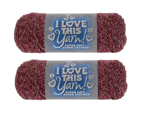 Image of Hobby Lobby Print I Love This Yarn, 608 Scarlet Rose, Set of 2 | 4 Medium Weight, 252 Yards Per Skein