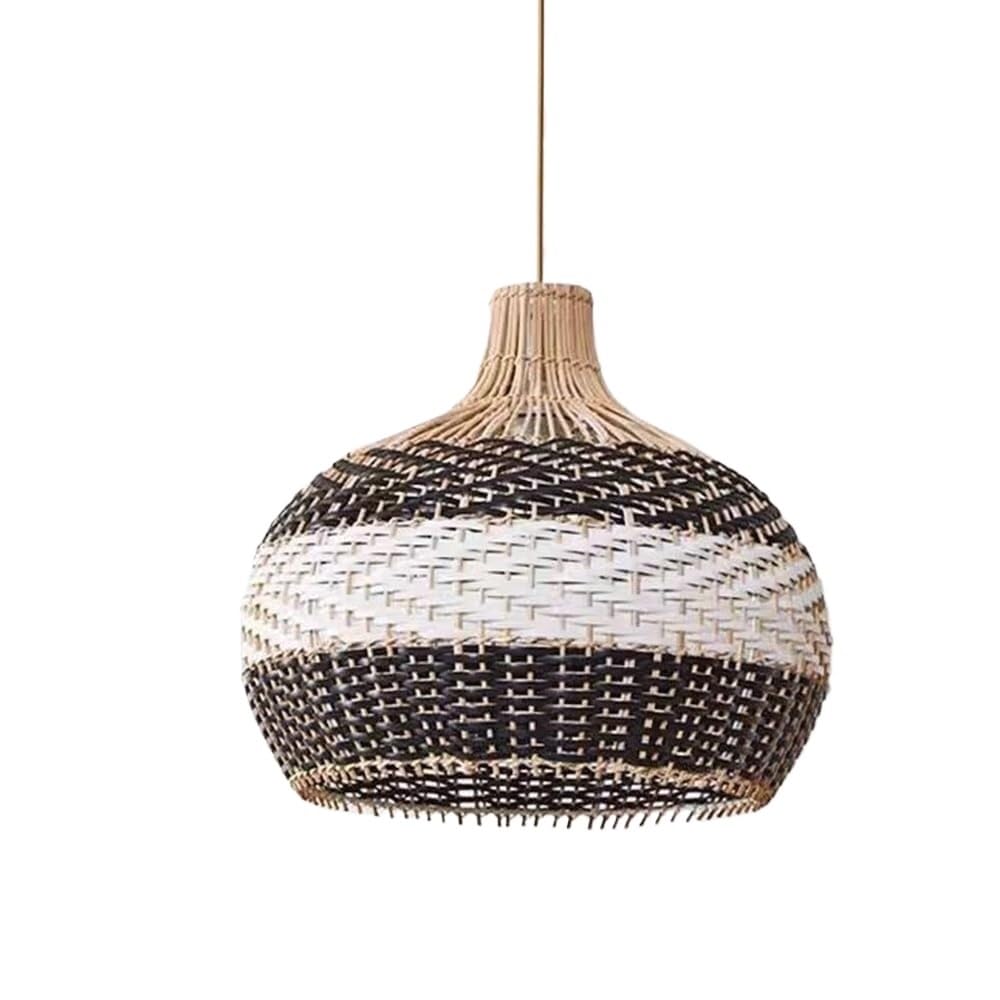 Braided lampshade, Hand-Woven Rattan Pendant Lamp - Bamboo, 40-50cm(B,50cm)