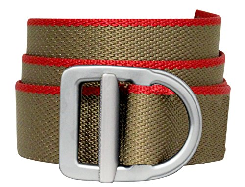 Bison Designs 540CRD L Delta Belt, Coyote Brown/Red, 42