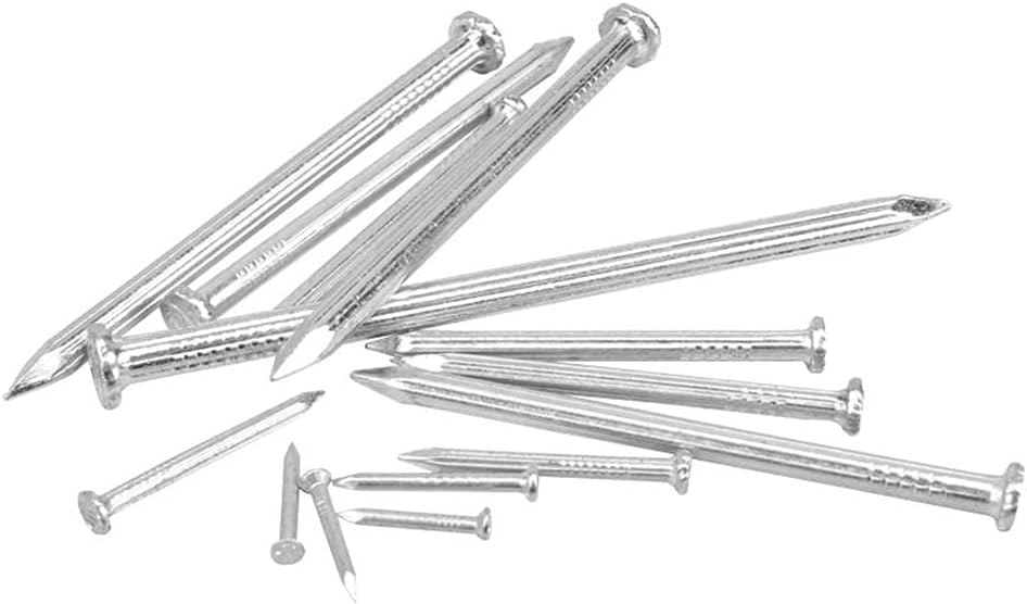 Clavos de acero para construcción y carpintería, alta dureza, superficies galvanizadas, varios tamaños (16mm a 100mm) miniatura 1