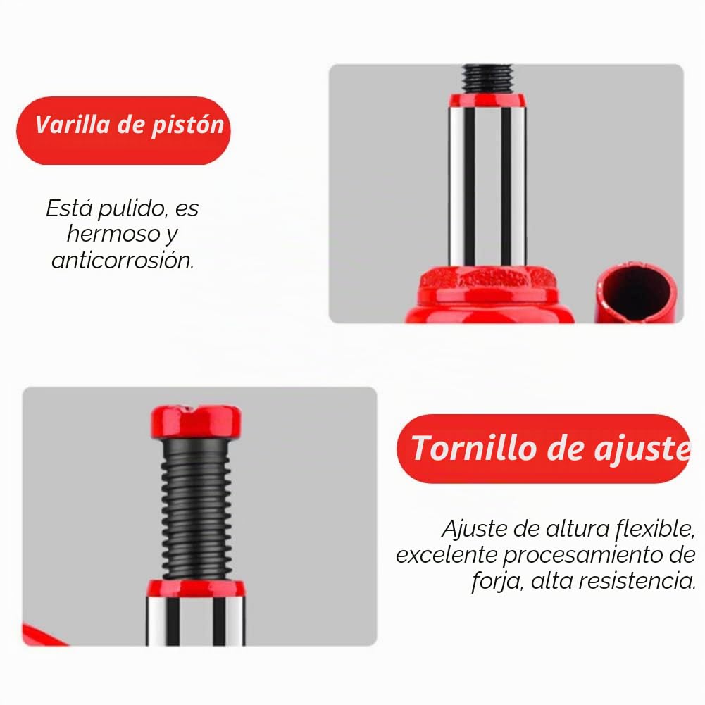 Cilindro hidráulico 20 T Universal Repuesto Gato hidráulico para motocicletas Gatos de botella hidráulicos para automotriz, construcción, industrial, agrícola