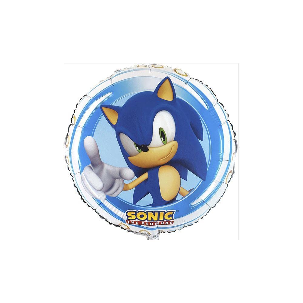 Sonic Round Balloon, White, Unica