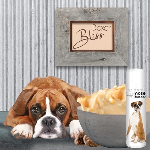 Image of The Blissful Dog Fawn Boxer Nose Butter for Dry, Cracked Skin, Lick-Safe Dog Nose Balm with Moisturizing Shea Butter, Almond, Olive, and Essential Oils, Pet Supplies, Uncented, 0.50 oz.
