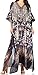 Sakkas Georgettina Flowy Rhinestone V Neck Long Caftan Dress/Cover Up