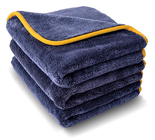 Aurum-Performance® Microfasertücher zur professionellen Autopflege Dank 1200GSM und 50x40cm - Perfektes Microfasertuch als Trockentuch und Poliertuch mit hoher Saugkraft und Aufnahmekapazität (3)