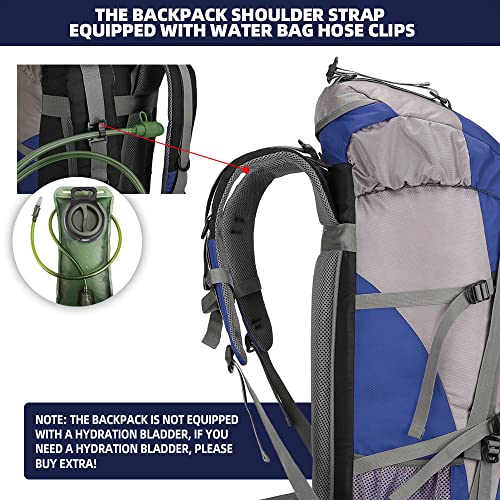 Image of King'sGuard 70L Hiking Backpack with Rain Cover Lightweight Waterproof Travel Camping Backpack Large Backpacking Pack