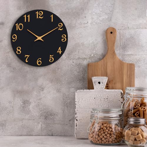 Roymnie ROYMNIE421 Wall Clock, 8 Inch Modern Wall Clocks Battery Operated, Small Silent Non Ticking Clock Decorative For Kitchen, Bathroom, Bedroom thumb #2