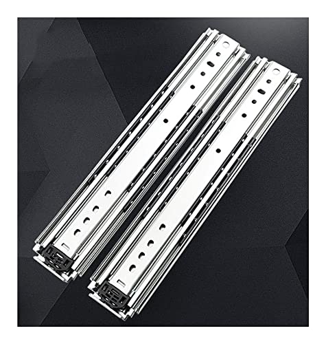 BIENKA Heavy Duty Drawer Slides Heavy Duty Drawer Slides, Full Extension Drawer Slides Side Mount, Ball Bearing Drawer Slides Rail, 300 Lb Load Capacity (Color : Silver, Size : 254mm/10inch)