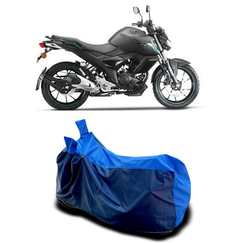 Image of DUFFEL-Two Wheeler Bike Body Cover Compatible for Yamaha Fz-S Fi Version 3.0 Heat Protectio /UV-Rays /Birds Dropping /DustProof /Waterproof All Variants [Nevay Blue]