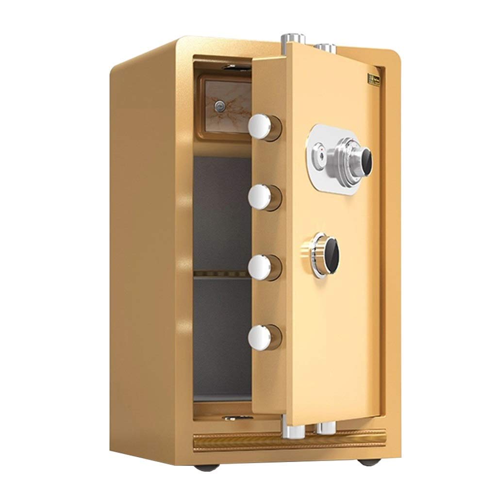 RLKHXBS S feuerfeste, Schränke, Home Office All-Steel-Anti-Diebstahl-Dokument, große Kapazität 60 cm/70 cm/80 cm, Gold (Größe: 70 x 43 x 36 cm) (80 x 45 x 38 cm)