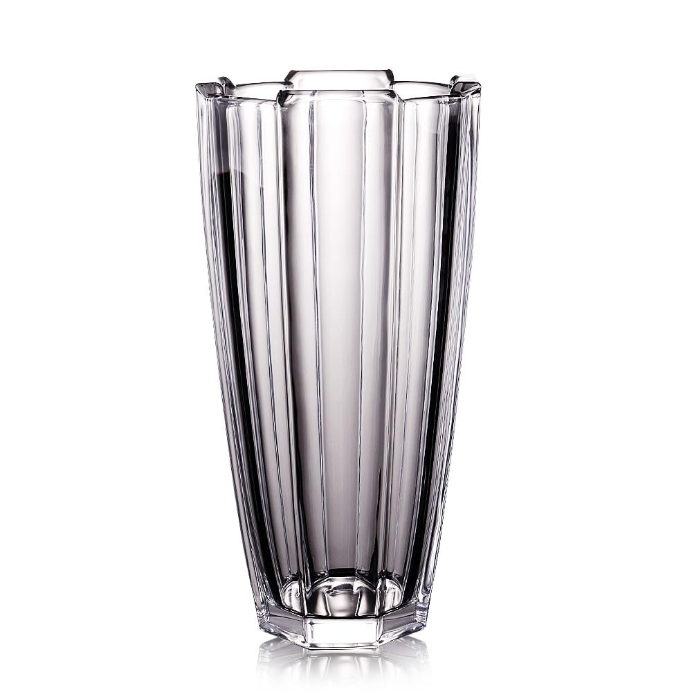 Crystal Vase Handmade Vase Luxurious Flower Vase 11.6In High Modern Crystal Clear Vases for Décor Flowers Centerpiece Home Indoor Desk Decoration