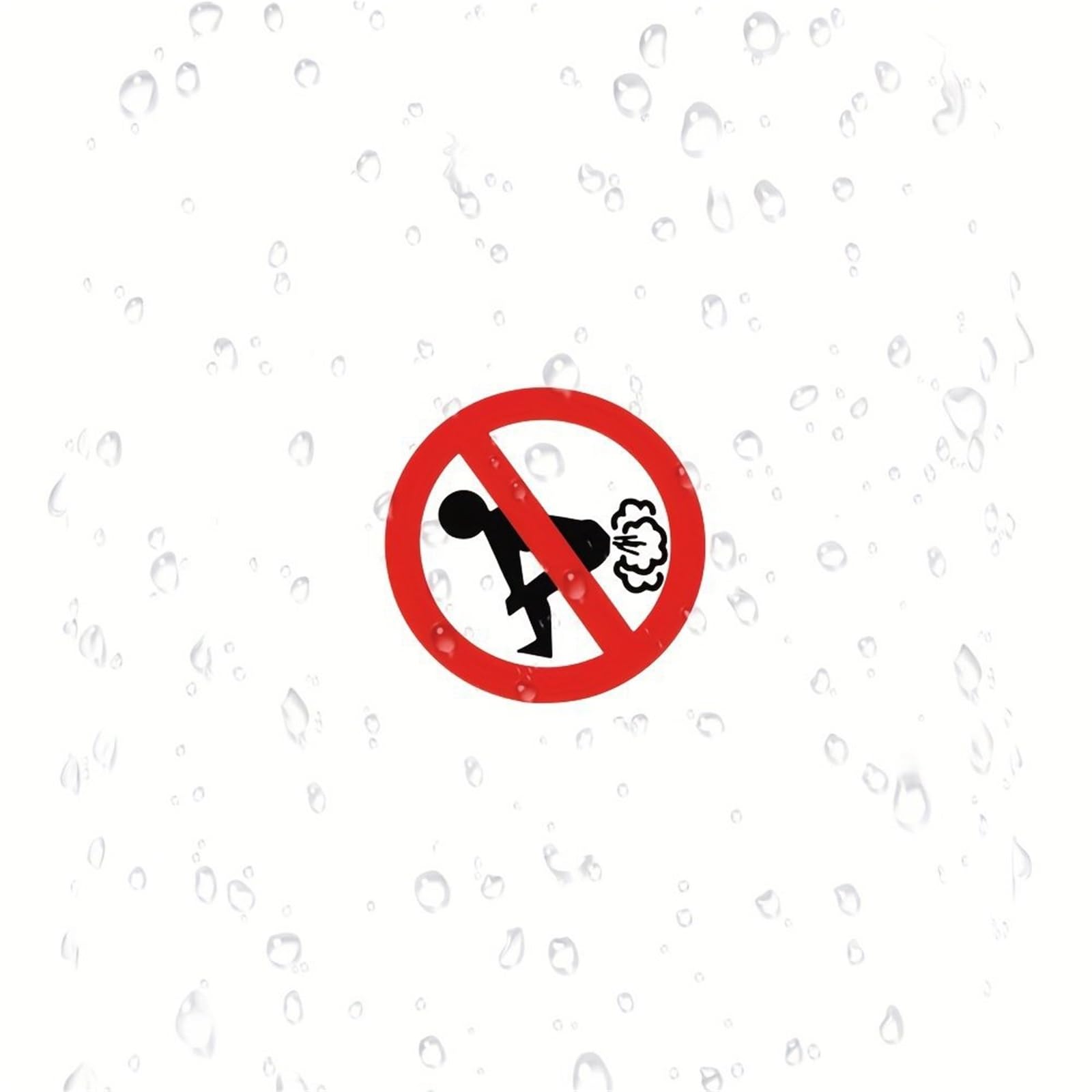 HAfgDJ Funny No Farting Car Sticker, Easy to Apply, Bumper, Suitable for Laptop, Water Bottle Motorcycle