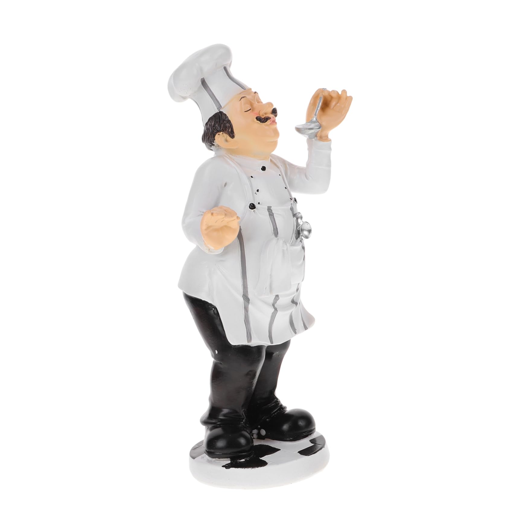 Statue de chef en résine ABOOFAN décoration bistrot style européen